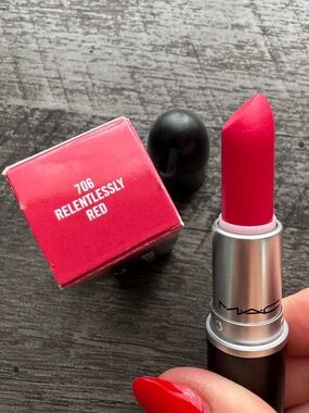 MAC Cosmetics Relentlessly Red (706) Vibrant Red Lipstick